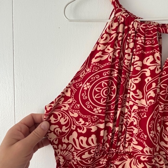 Excellent condition Elizabeth USA maxi dress halter style size L - Picture 3 of 9